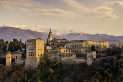 The Alhambra in Granada southern of Spain