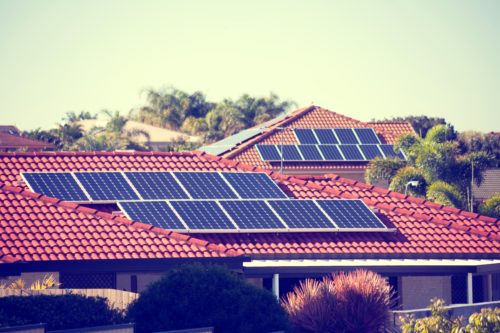 Several-solar-panels-installed-on-roof-of-house